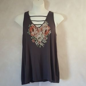 Torrid Floral Cage Front Tank